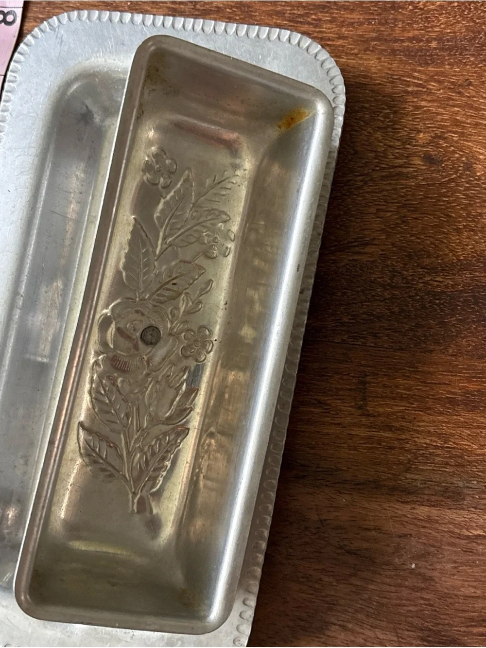 Set of Two! Butter Dish and Serving Plate Mid-Century Modern Aluminum